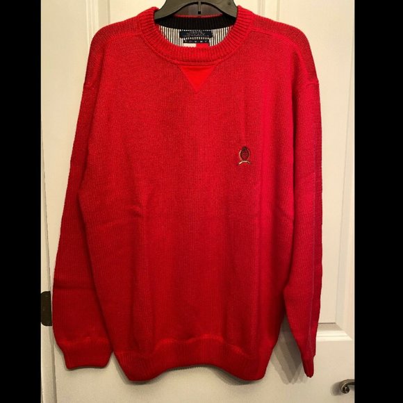 Vintage Tommy Hilfiger Red Sweater Men’s‎ M - Picture 1 of 6